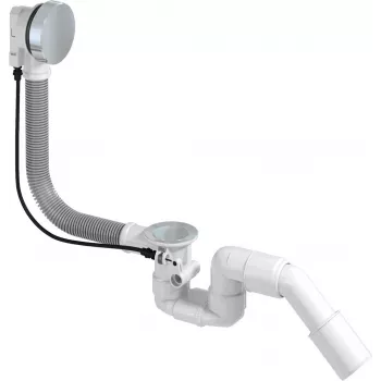 Sifón de bañera DEANTE con cierre automático, latón cromado, desagüe 52 mm, salida 40/50 mm