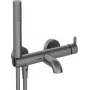 DEANTE BQS_D11M Grifo de bañera con set de ducha, cromo, montaje en pared, monomando, latón