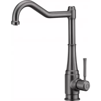 DEANTE Grifo de cocina BQT D63M con caño rectangular, Negro mate