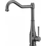 DEANTE Grifo de cocina BQT D63M con caño rectangular, Negro mate