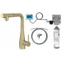 DEANTE BREFR75M Grifo de cocina con sistema de filtrado de agua, caño extraíble, cromo