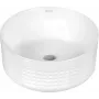 DEANTE Lavabo de sobreponer de cerámica asimétrico blanco desagüe 45mm