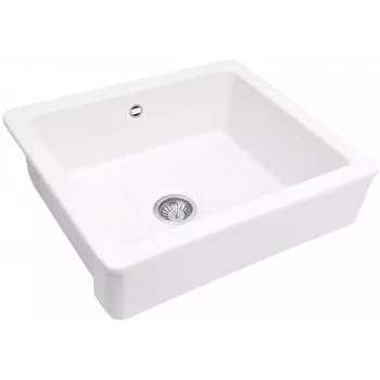 Fregadero cerámico de estilo rústico DEANTE 1 cubeta blanco 595x470x220 mm