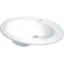 DEANTE Lavabo de cerámica de encastrar con repisa de grifería, 600x450x170 mm, blanco, brillante, serie Como