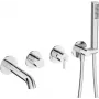 DEANTE Grifo de bañera empotrado con set de ducha - negro (Arnika Nero)
