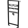 DEANTE Bastidor empotrado para urinario - Serie SYSTEM, negro, 500 mm de ancho, regulable en altura 1150-1350 mm