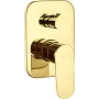 DEANTE Grifo de ducha empotrado con conmutador de ducha, negro mate, latón, serie Arnika