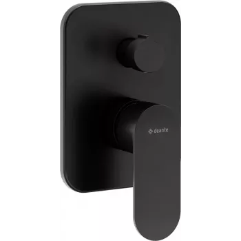 DEANTE Grifo de ducha empotrado con conmutador de ducha, negro mate, serie Arnika Nero