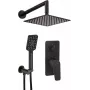 DEANTE Conjunto de ducha empotrado Arnika negro mate
