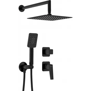 DEANTE Set de ducha empotrado cromo 250x250mm cabezal de ducha cuadrado con teleducha