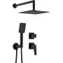 DEANTE Set de ducha empotrado cromo 250x250mm cabezal de ducha cuadrado con teleducha