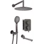 DEANTE Set de ducha empotrado con caño de bañera - cromo, 3 vías