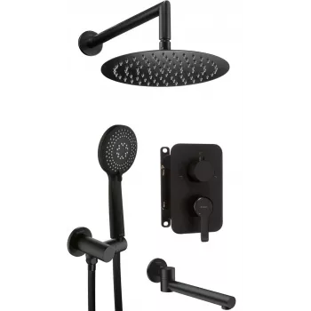 DEANTE Conjunto de ducha empotrado con caño de bañera - cromado - serie Arnika