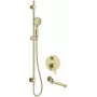 DEANTE Set de ducha empotrado con caño de bañera Glamour negro mate