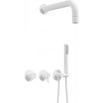 DEANTE Set de ducha empotrado con alcachofa de mano y mezclador horizontal
