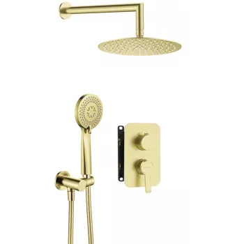 Conjunto de ducha empotrado con grifería mezcladora DEANTE BOX - cromo, cabezal de ducha redondo 250mm