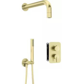 DEANTE set de ducha empotrado con mezclador BOX - alcachofa de mano cromada