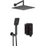 DEANTE set de ducha empotrado con caja de mezcla, negro mate