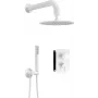 DEANTE Conjunto de ducha empotrado con caja mezcladora - cabezal de ducha, negro mate, serie Arnika