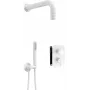 DEANTE set de ducha empotrado con mezclador BOX - con teleducha, cromo, rociador de lluvia 250 mm