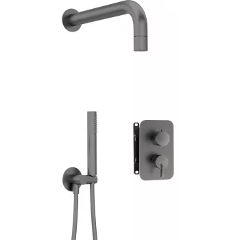 DEANTE Set de ducha empotrado con grifo BOX - con alcachofa de mano, cromado