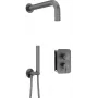 DEANTE Set de ducha empotrado con grifo BOX - con alcachofa de mano, cromado