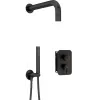 DEANTE Conjunto de ducha empotrado con mezclador BOX - con alcachofa de mano, negro mate