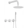 Conjunto de ducha empotrado DEANTE con rociador de techo - mezclador horizontal, cromo, cabezal redondo 250 mm, serie Arnika