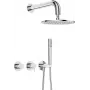 DEANTE Set de ducha empotrado con cabezal de ducha - mezclador horizontal, Cromo