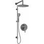 DEANTE Set de ducha empotrado con barra - cabezal de ducha - negro mate