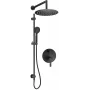DEANTE set de ducha empotrado con barra - cabezal de ducha - negro mate