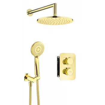 DEANTE Conjunto de ducha empotrado con termostato BOX - Negro mate