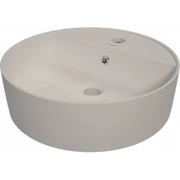 DEANTE Lavabo de sobreponer de cerámica con repisa para grifería CGR_5U4B