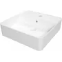 DEANTE lavabo sobre encimera de cerámica con espacio para grifo - blanco, rectangular, acabado brillante