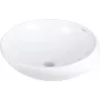 DEANTE Crea Lavabo de cerámica asimétrico de sobreponer blanco brillo