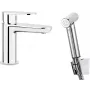 Grifería monomando para lavabo DEANTE Dokos con cabezal de ducha bidé, cromo, monomando, grifería de 1 orificio para montaje en superficie