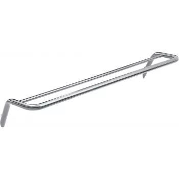 DEANTE Toallero doble de pared cromado serie Osimo Power-Loc tecnología adhesiva sin taladrar