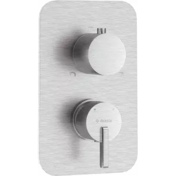 Elemento exterior para grifo monomando empotrado DEANTE BOX - Cromo, roseta cuadrada, monomando, cartucho cerámico 35 mm