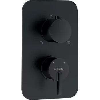 Deante Silia BXY_NQSM elemento exterior para mezclador empotrado BOX, Nero (negro)