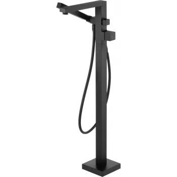 DEANTE Monomando de bañera de pie con set de ducha - negro mate