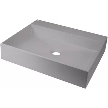DEANTE Lavabo de sobreponer de granito compuesto con escurridor - 500x400 mm negro grafito