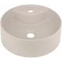 DEANTE Lavabo de compuesto de granito para montaje sobre encimera con orificio de grifo, Grafito