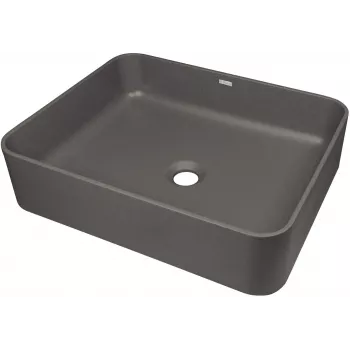 DEANTE lavabo de granito para encimera negro 620x440mm