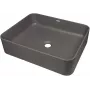 DEANTE lavabo de granito para encimera negro 620x440mm