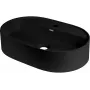 DEANTE Lavabo de granito para encimera con isla de grifería - ovalado - negro