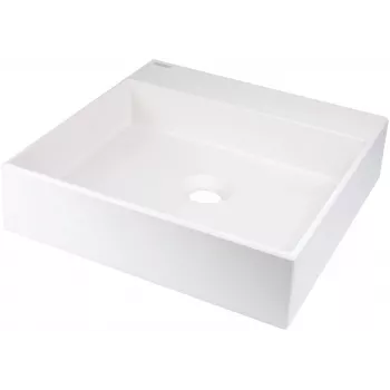 DEANTE Lavabo de sobreponer de granito con orificio para grifo - 400x400 mm Black Onyx