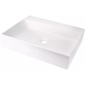 Lavabo de granito sobre encimera DEANTE con orificio de grifo - 500x400 mm gris antracita