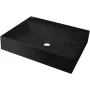 DEANTE lavabo sobre encimera de granito con orificio para grifo - 500x400 mm negro grafito