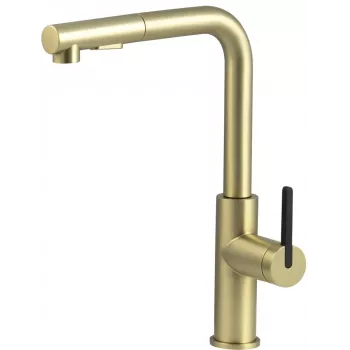 DEANTE Hiacynt Grifo de cocina con caño extraíble, cromado, monomando, altura 370 mm