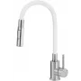 DEANTE Grifo de cocina con caño curvado - 2 tipos de chorro, cromo, monomando, caño giratorio extraíble, latón